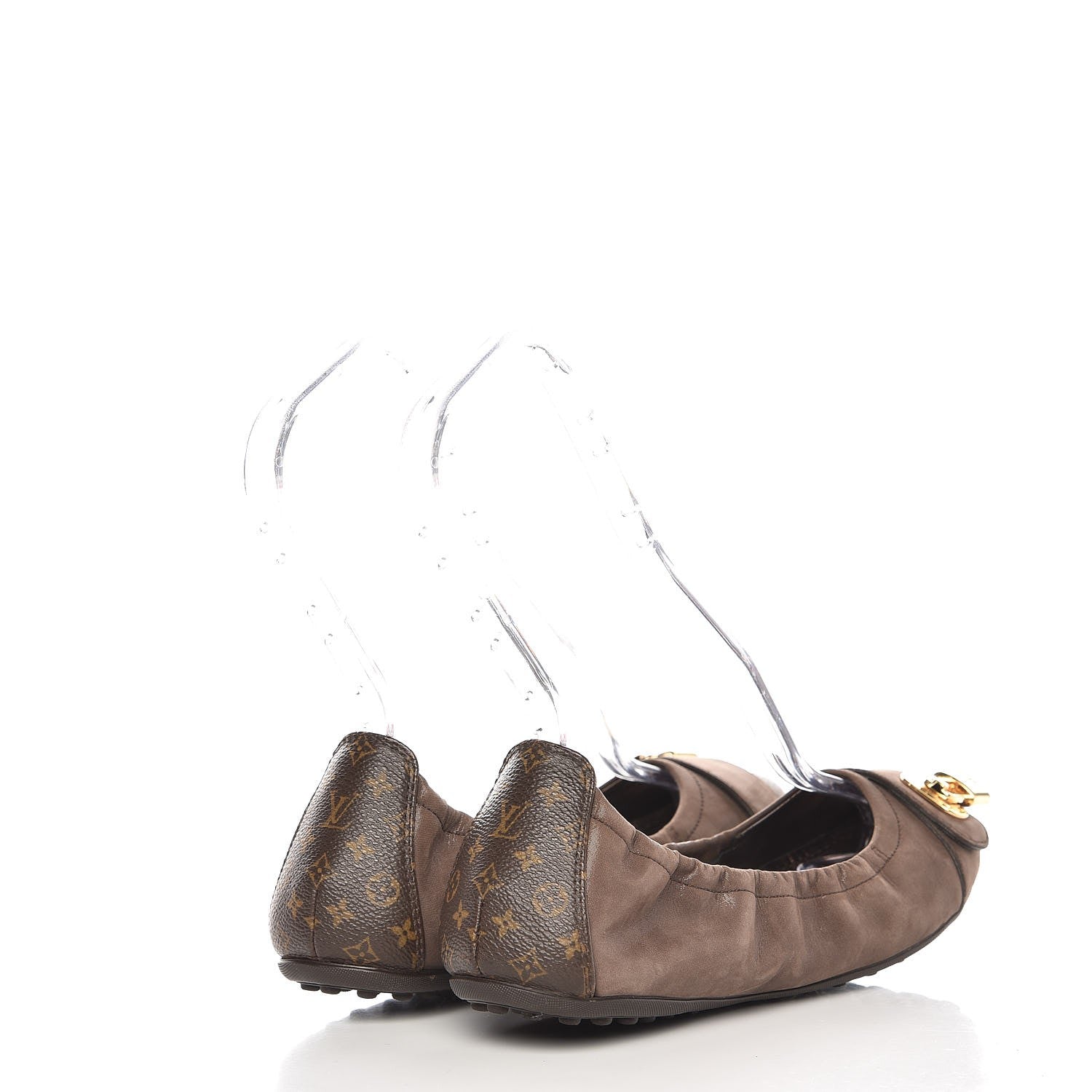 Louis Vuitton Monogram Suede Lucky Ballerina Flats 36.5 Brown 4 of 7