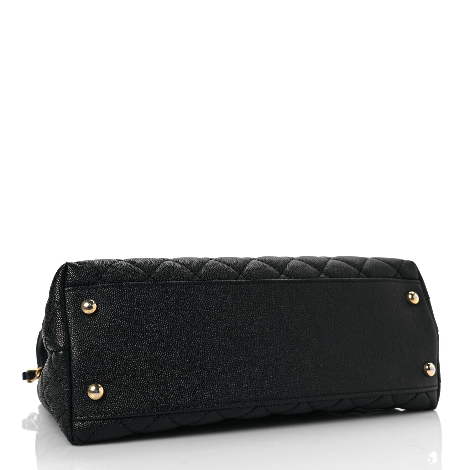 Chanel Caviar Lizard Embossed Quilted Small Coco Handle Flap Black 4 of 9