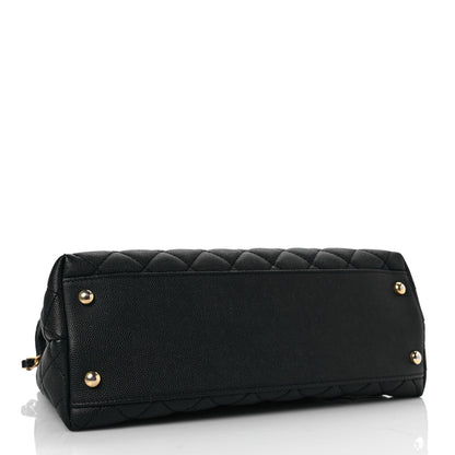 Chanel Caviar Lizard Embossed Quilted Small Coco Handle Flap Black 4 of 9
