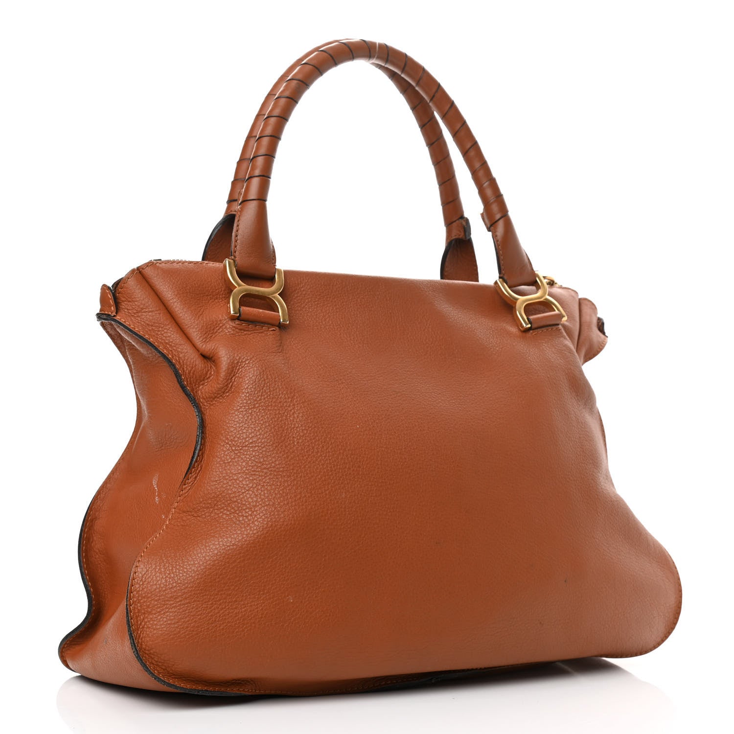 Chloe Calfskin Large Marcie Satchel Tan 2 of 16
