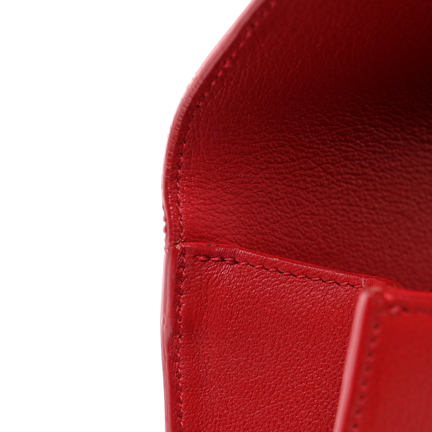 Saint Laurent Calfskin Monogram Large Belle De Jour Clutch Red 7 of 8