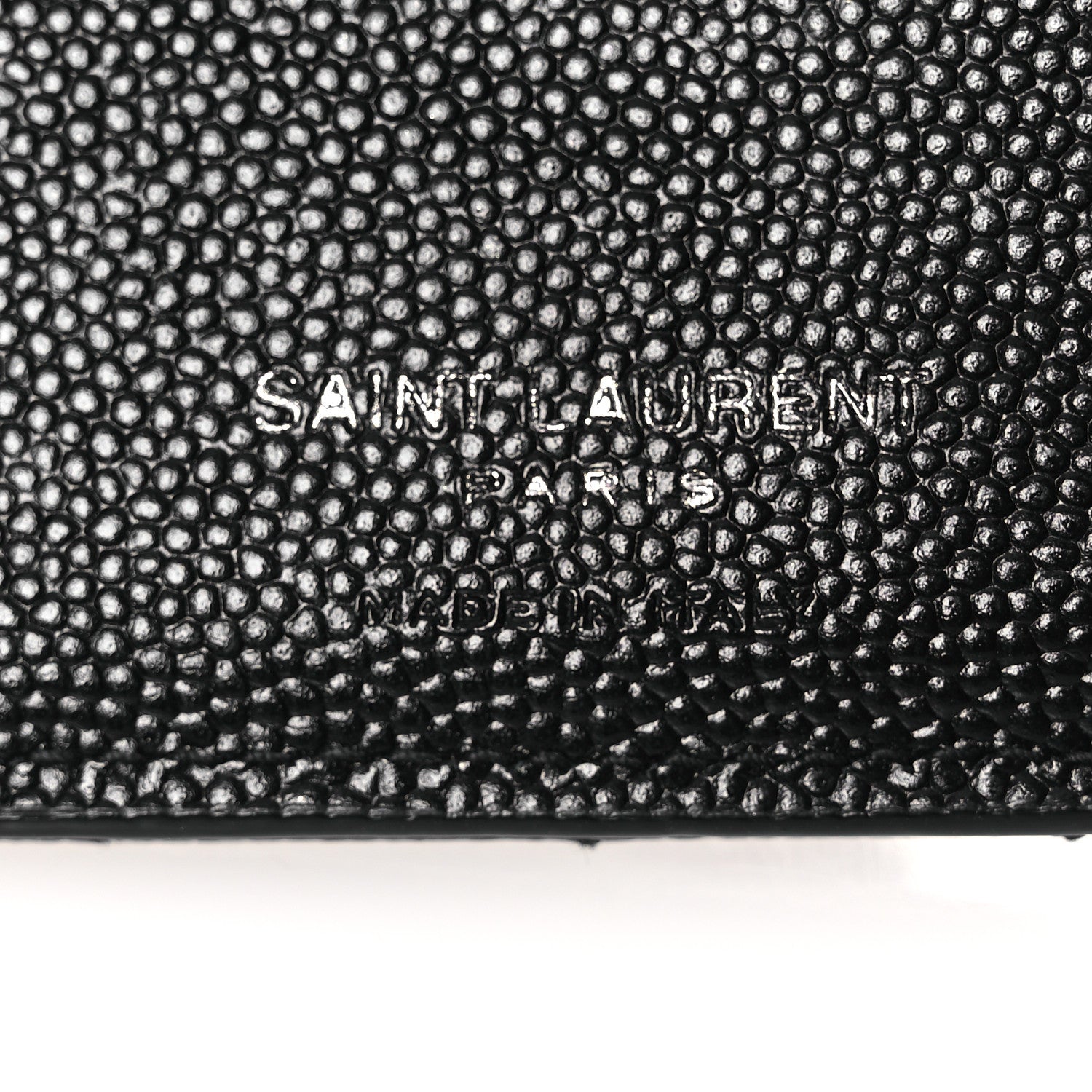 Saint Laurent Grain De Poudre Matelasse Chevron Monogram Zipped Two-Part Wallet Black 6 of 10