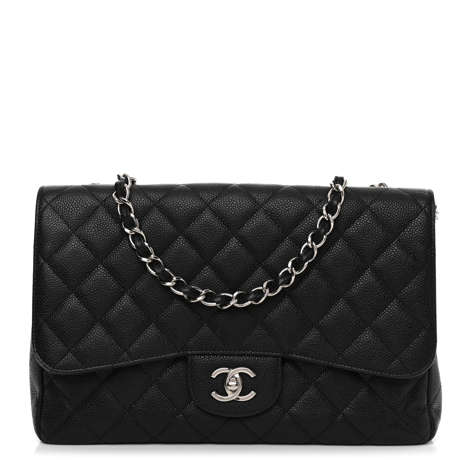 Chanel Caviar Quilted Jumbo Single Flap Black 1 of 11