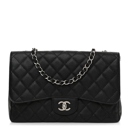 Chanel Caviar Quilted Jumbo Single Flap Black 1 of 11