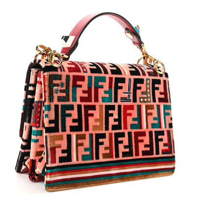 Fendi Velvet Vitello Dolce Fun Fair Kan I Shoulder Bag Strawberry Multicolor 3 of 10