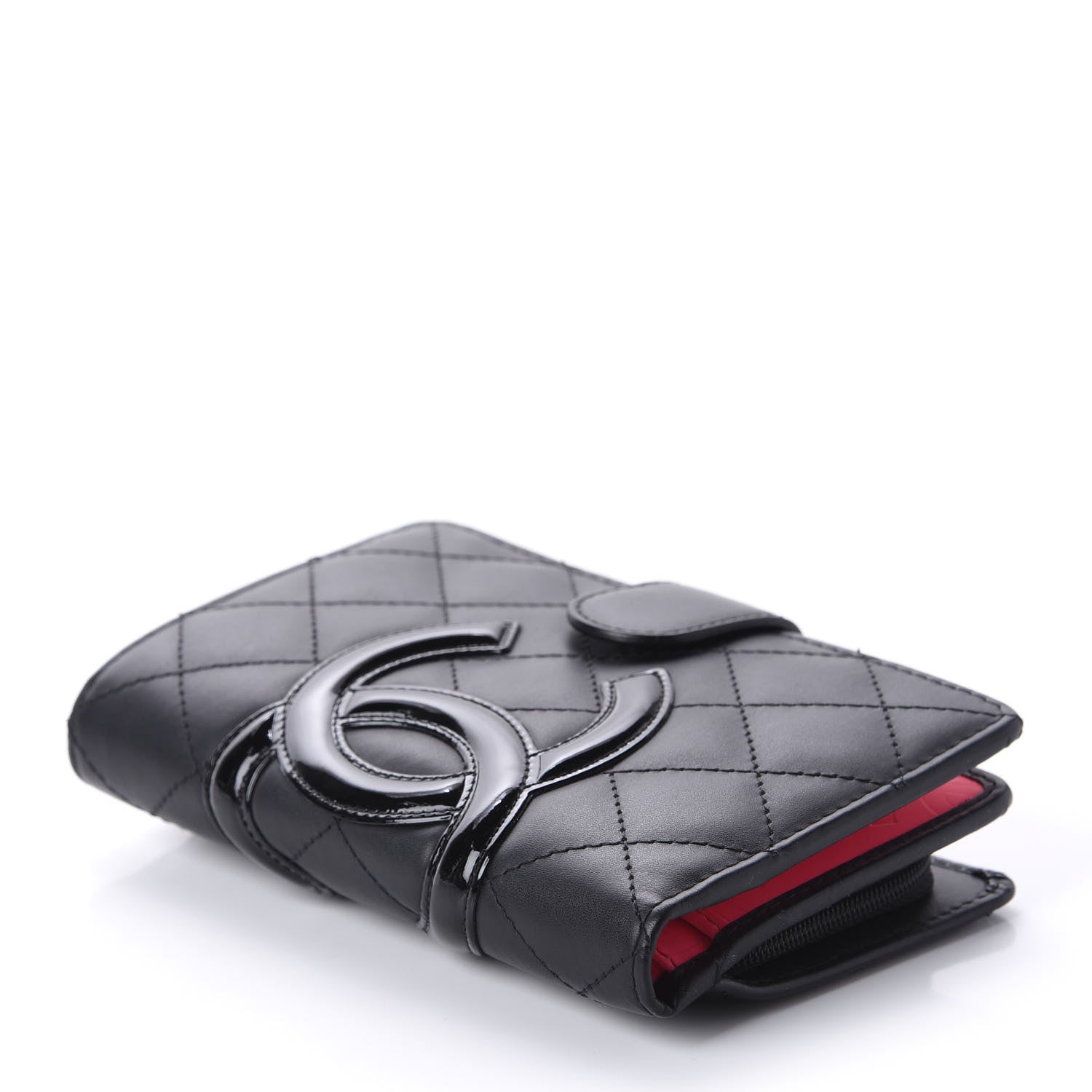 Chanel Calfskin Quilted Cambon Zipped Pocket Wallet Black 4 of 10