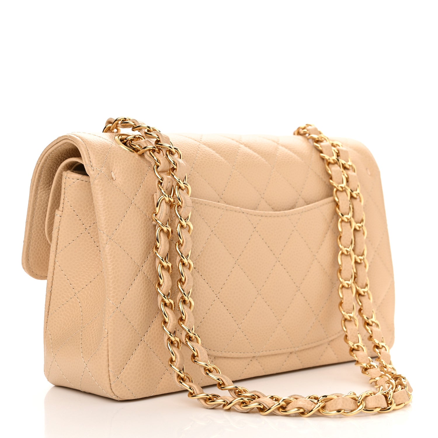 Chanel Caviar Quilted Small Double Flap Beige 3 of 16