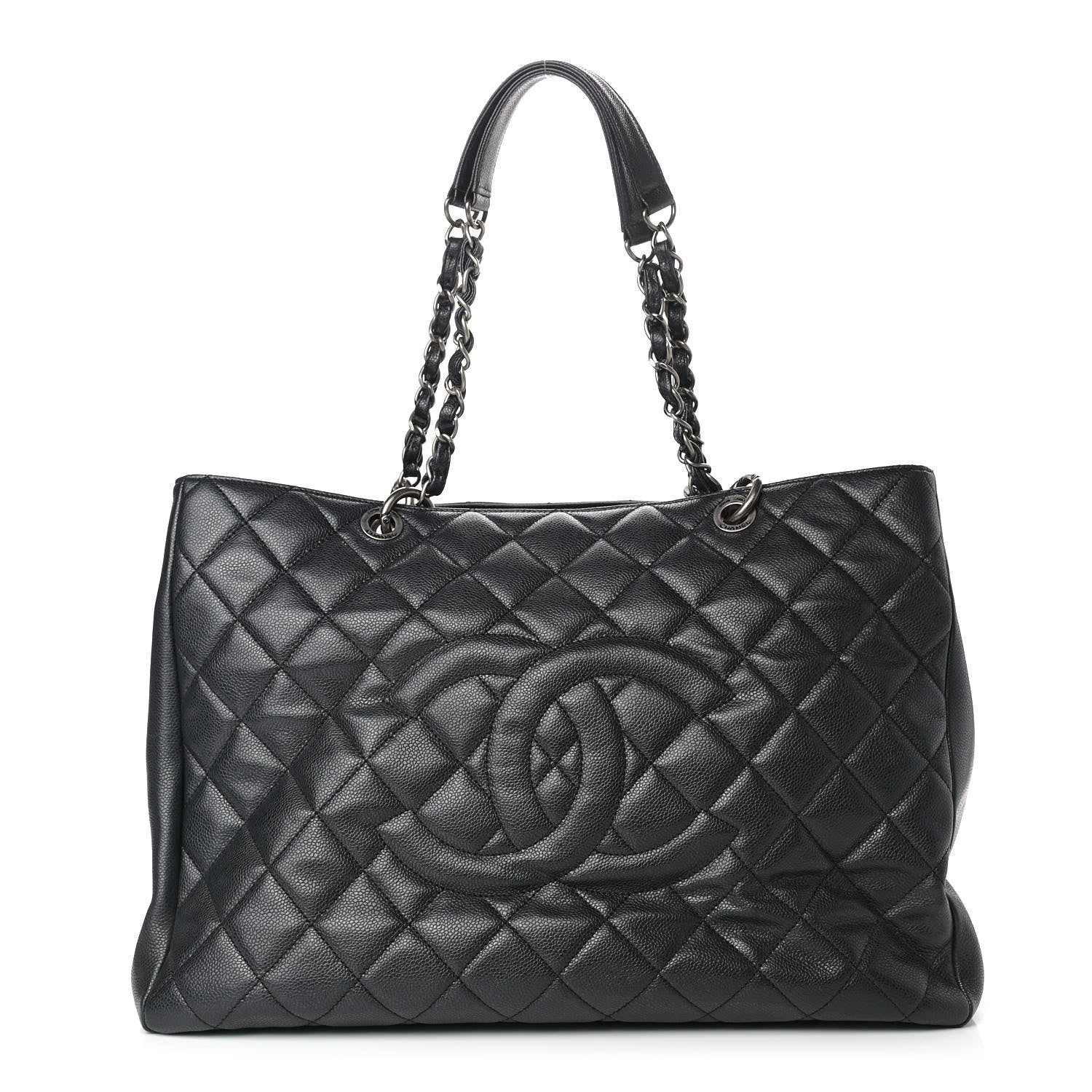 Chanel Caviar Quilted XXL Grand Shopping Tote GST Black 1 of 10