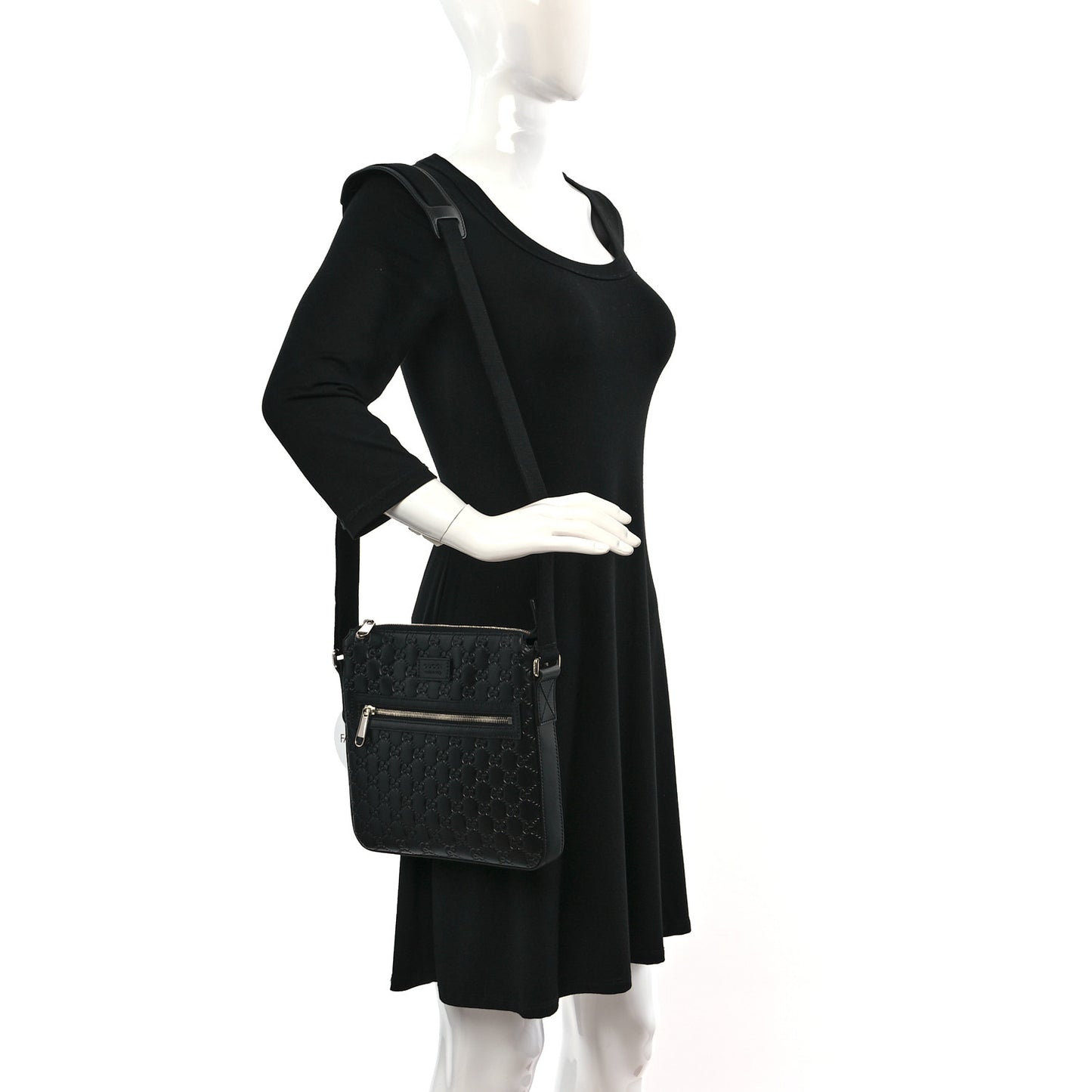 Guccissima Signature Small Messenger Bag Black