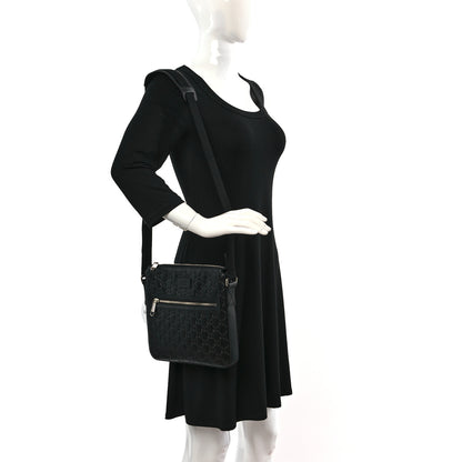 Gucci Guccissima Signature Small Messenger Bag Black 2 of 9