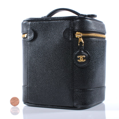 Chanel Caviar Cosmetic Vanity Bag Black 2 of 7