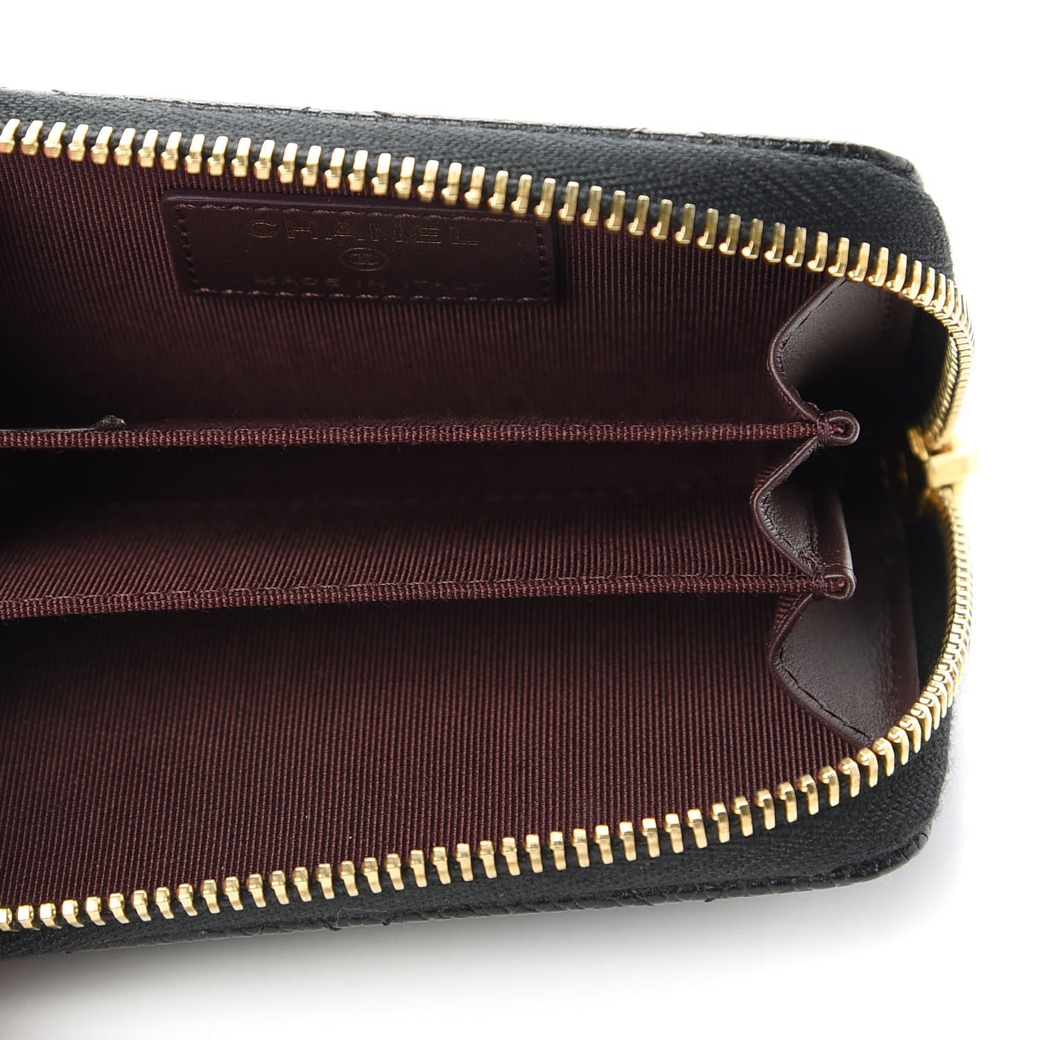 Chanel Caviar Quilted Zip Coin Purse Black 5 of 10
