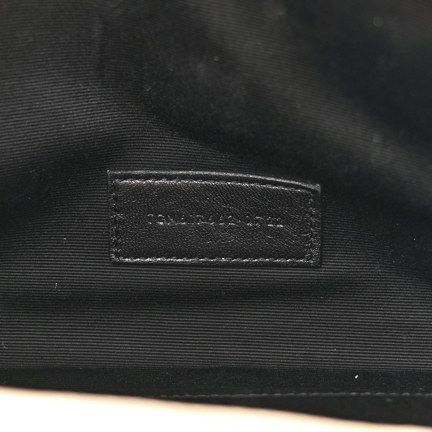 Saint Laurent Grain De Poudre Matelasse Chevron Monogram Envelope Clutch Dark Beige 7 of 9
