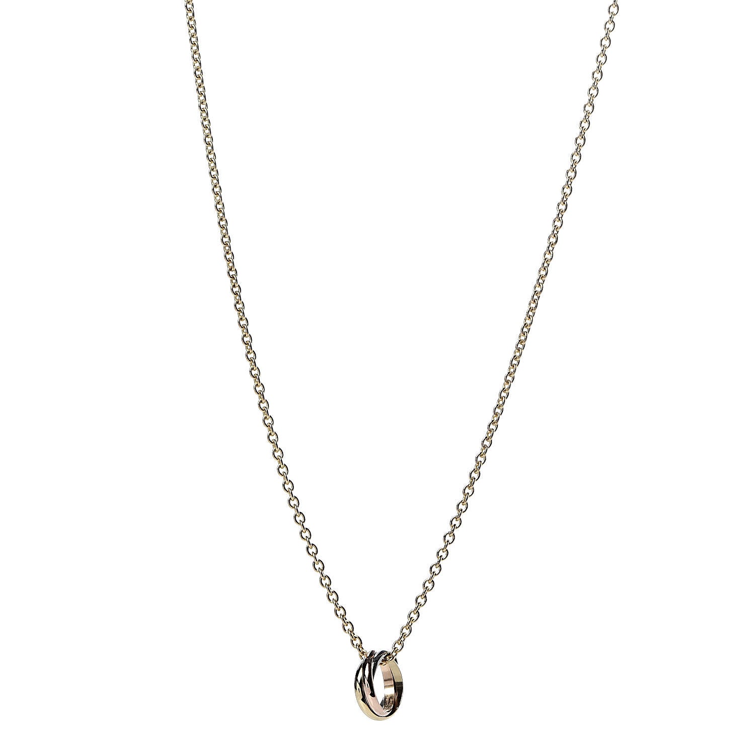 Cartier 18K Pink Yellow White Gold Baby Trinity Pendant Necklace 1 of 8