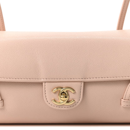 Chanel Shiny Caviar Preppy Coco Small Bowling Bag Rose Light Pink 8 of 11