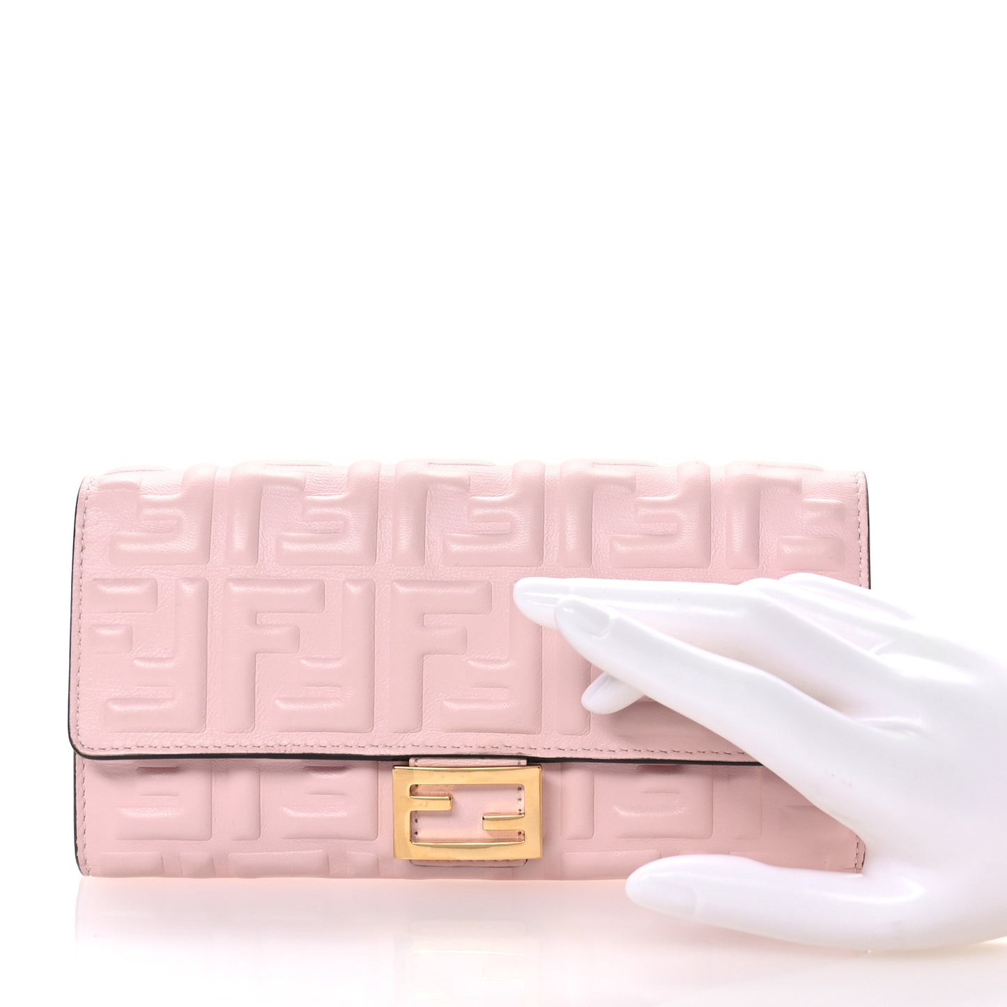 Nappa Matisse FF Embossed Continental Wallet Rosa Confetto