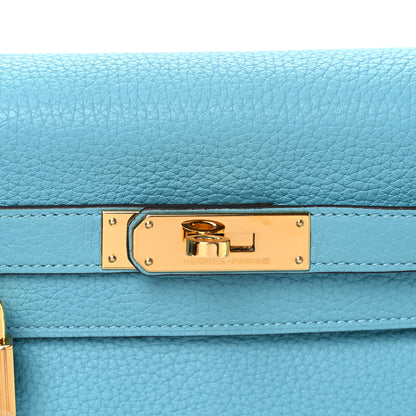 Hermes Togo Kelly Retourne 28 Bleu Atoll 16 of 21