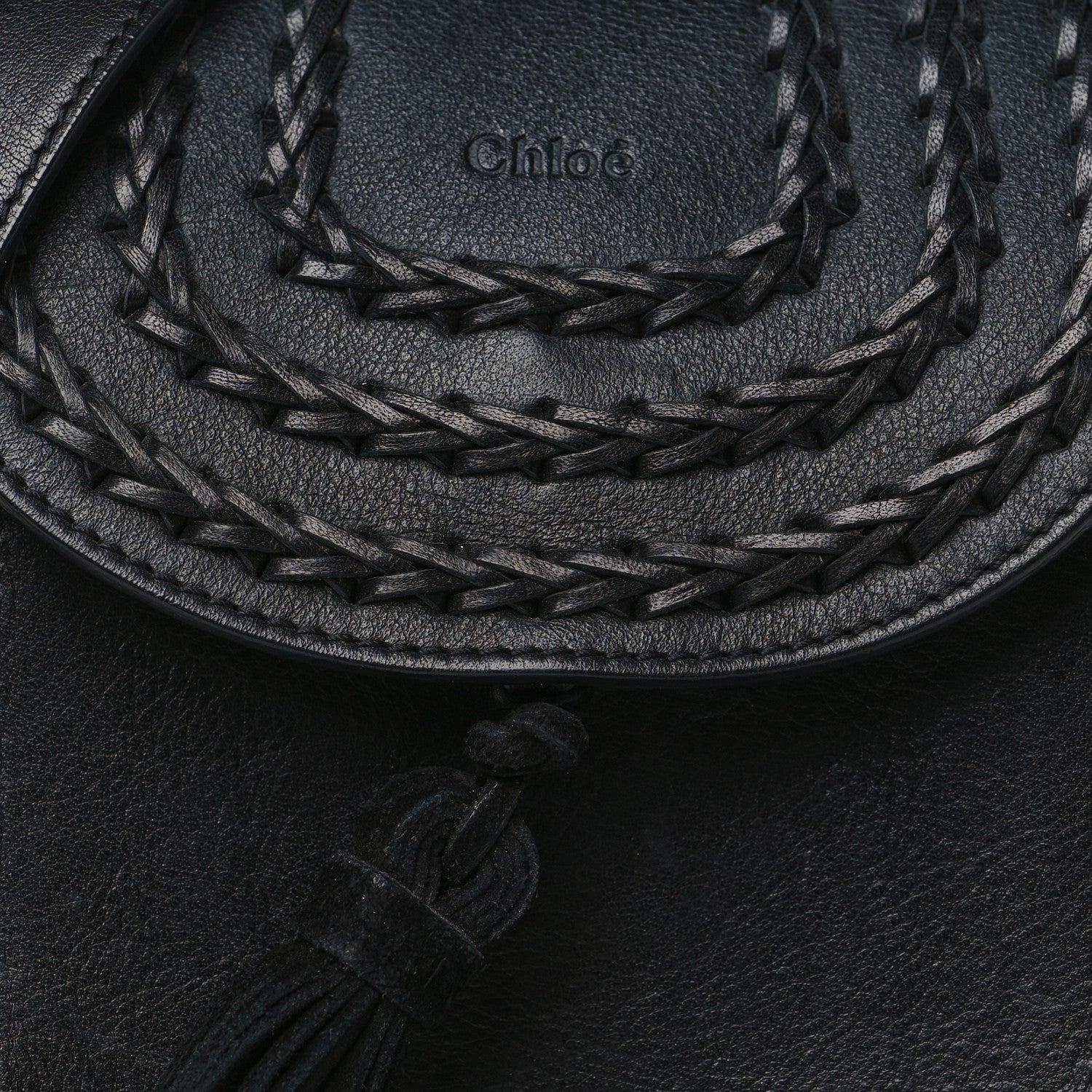 Chloe Calfskin Braided Mini Hudson Shoulder Bag Black 8 of 10