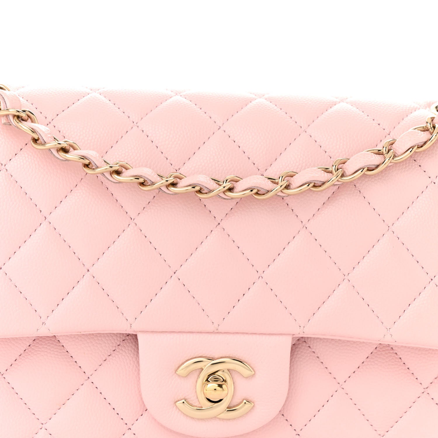Chanel Caviar Quilted Medium Double Flap Light Pink 8 of 12