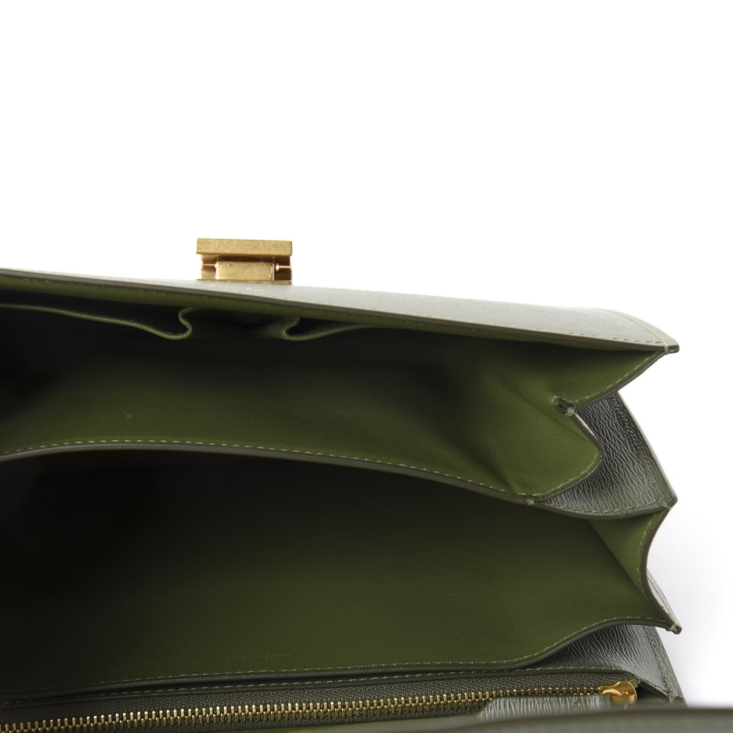 Liege Calfskin Medium Classic Box Flap Bag Light Khaki