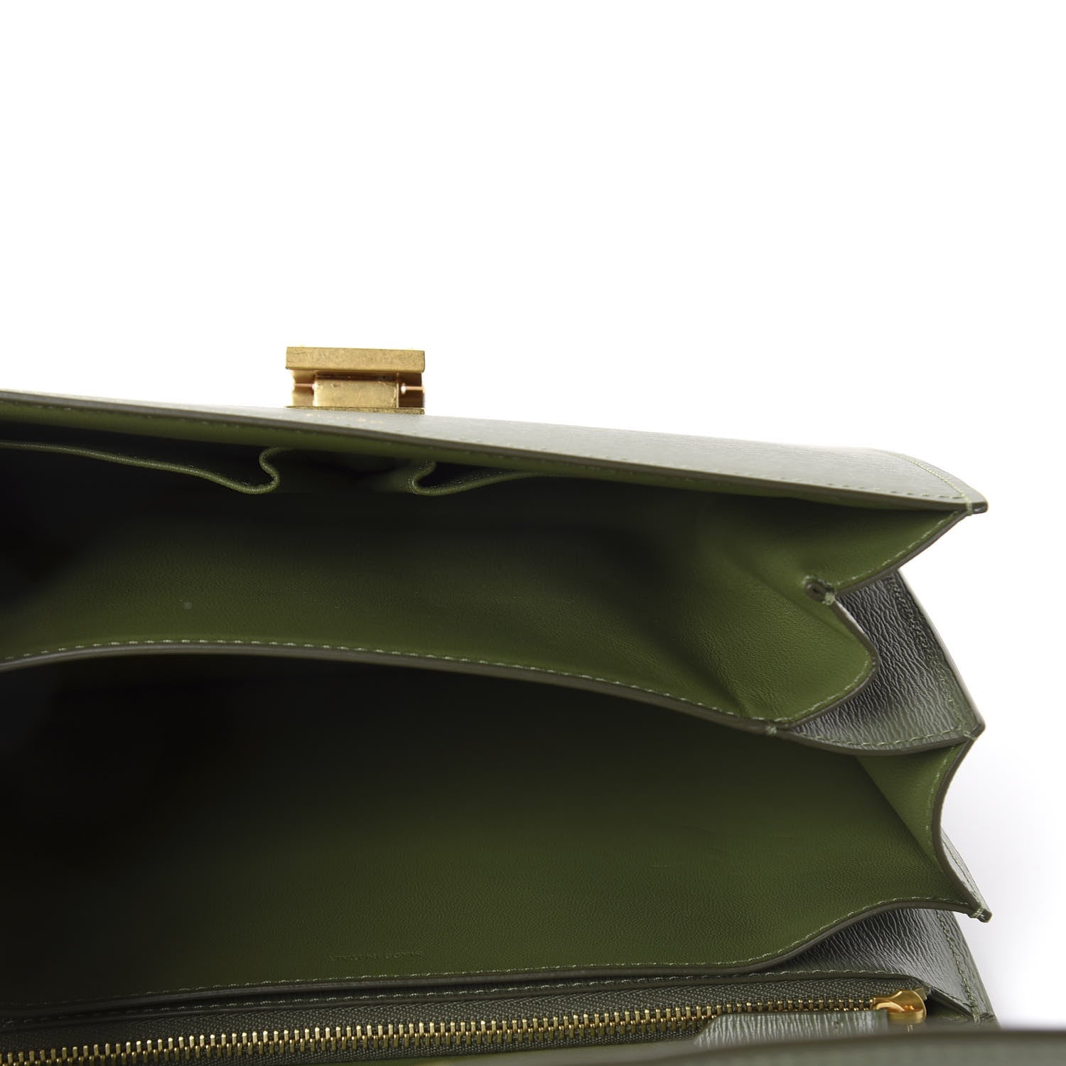 Celine Liege Calfskin Medium Classic Box Flap Bag Light Khaki 4 of 9