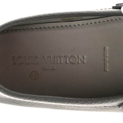 Louis Vuitton Calfskin Hockenheim Moccasin Loafers 8 Grey 7 of 9