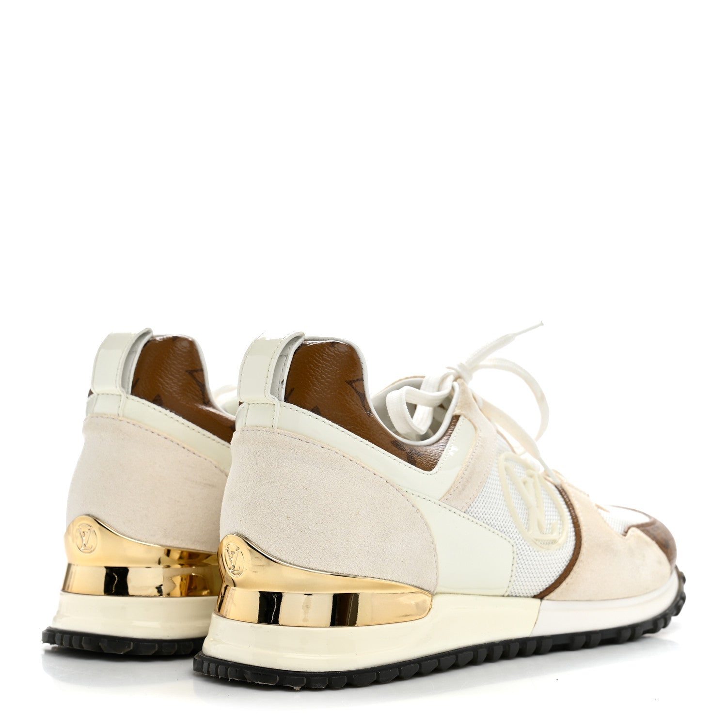 Louis Vuitton Calfskin Monogram Run Away Sneakers 36.5 White 5 of 8
