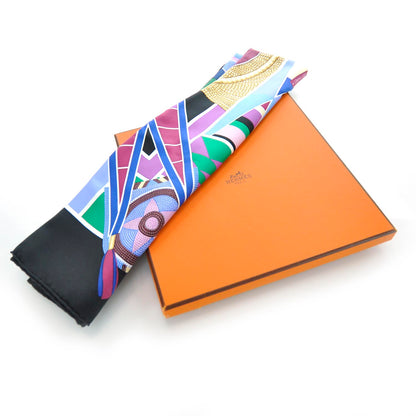 Hermes Silk L'Art Indien des Plaines Scarf 90 9 of 10