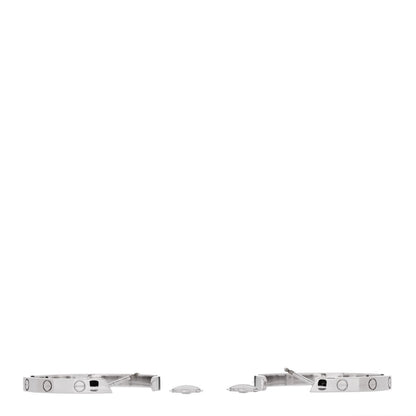 Cartier 18K White Gold Large LOVE Hoop Earrings 3 of 4