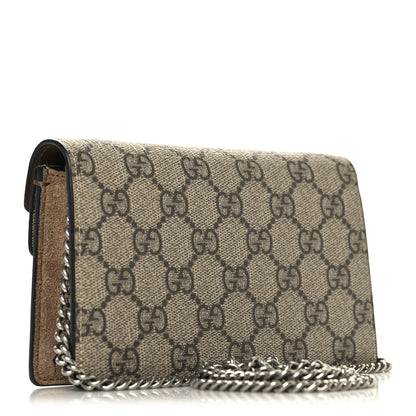 Gucci GG Supreme Monogram Super Mini Dionysus Shoulder Bag Taupe 3 of 9