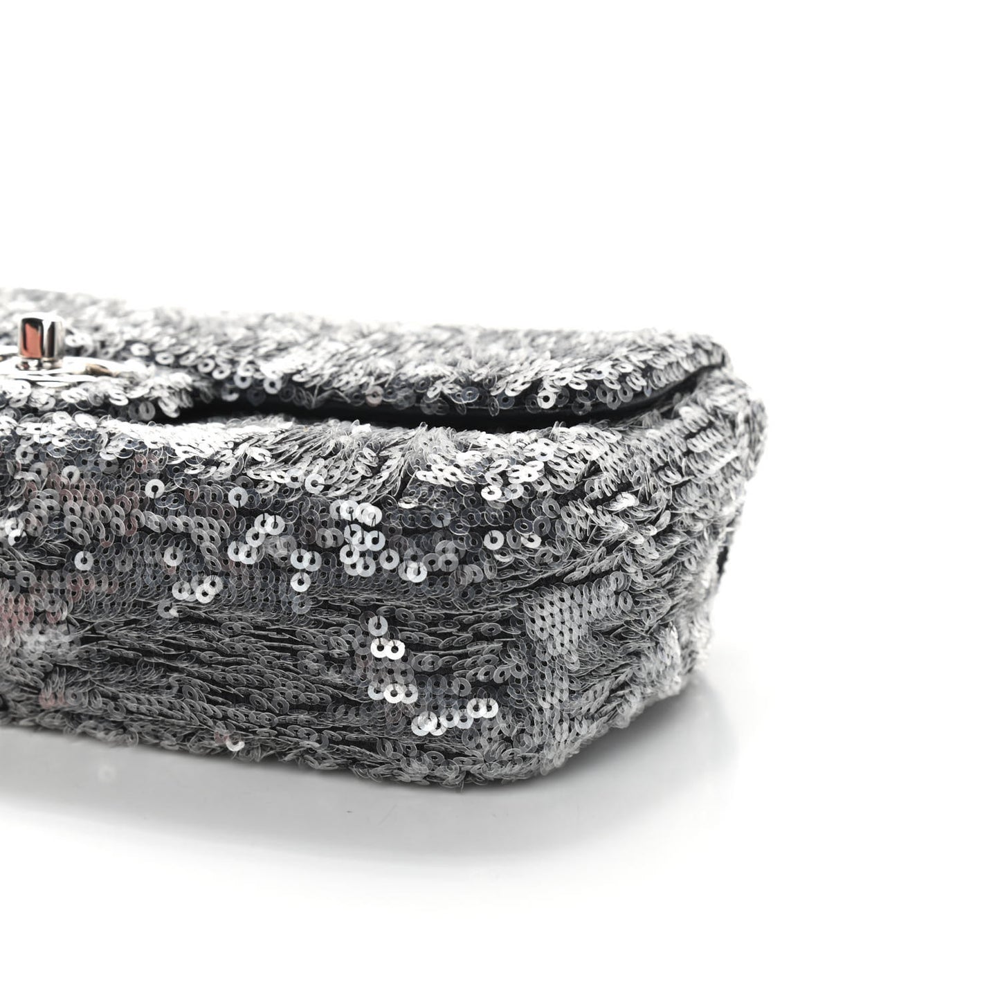 Sequin Medium Single Flap Silver