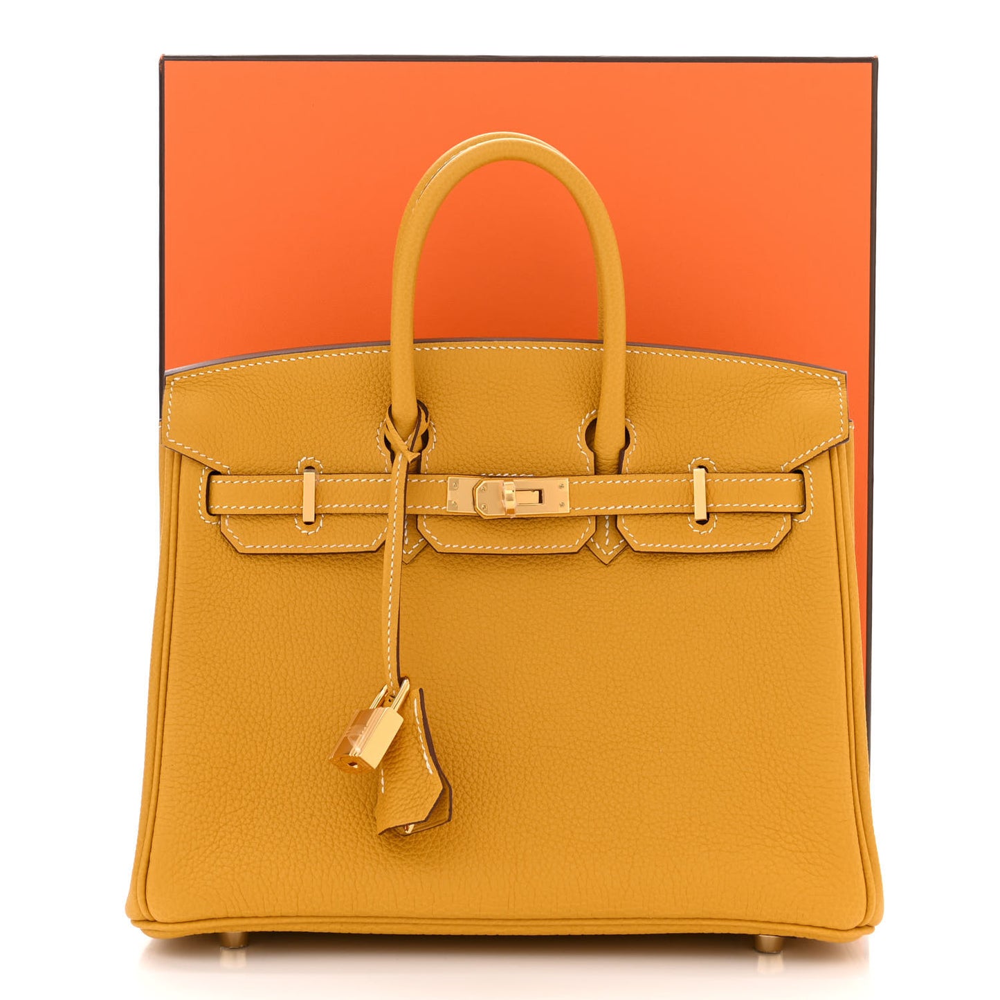 Togo Horseshoe Birkin 25 Jaune Ambre