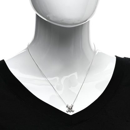 Roberto Coin 18K White Gold Diamond Tiny Treasures Skull and Crossbones Pendant Necklace 2 of 4