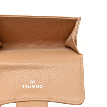 Chanel Caviar Quilted Flap Card Holder Wallet Beige 5 of 9