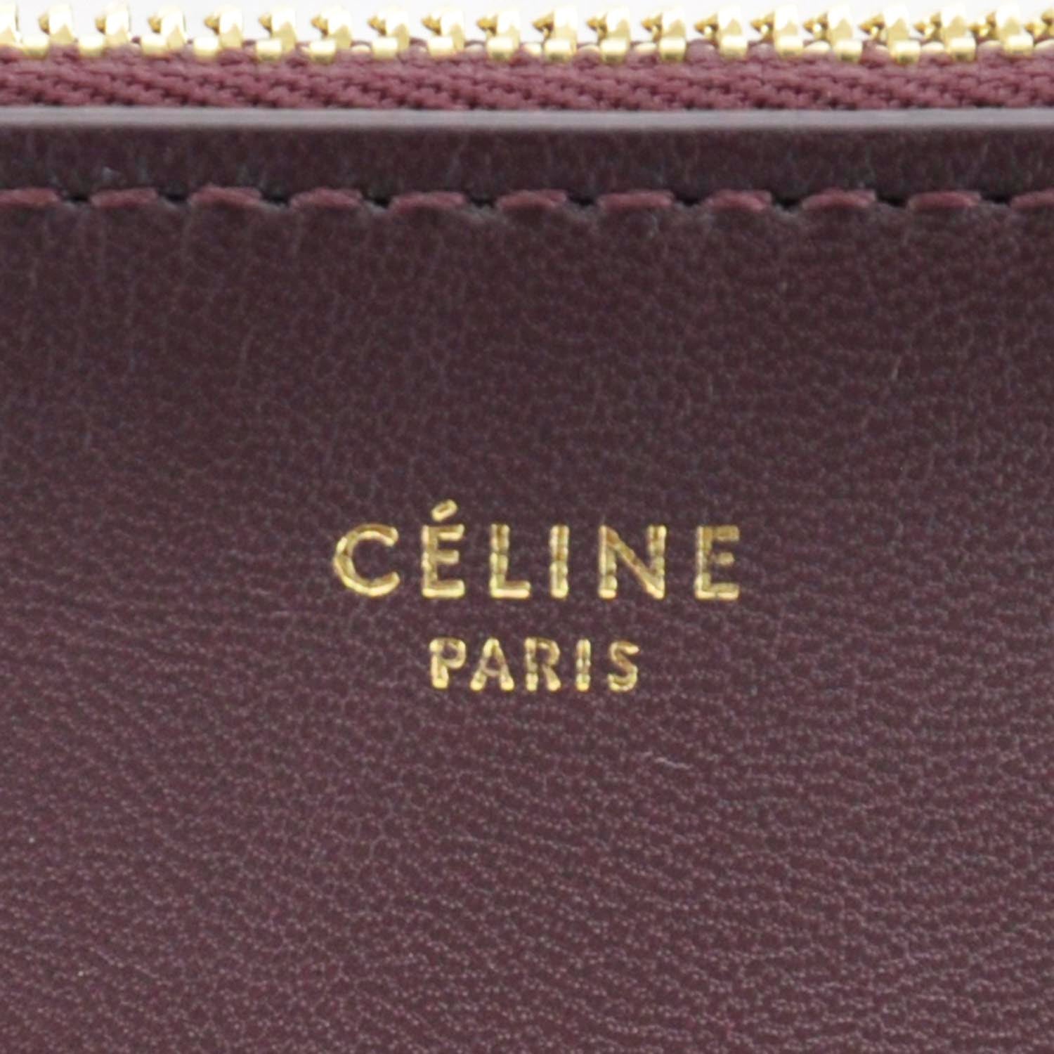 Celine Lambskin Soft Trio Zipped Bag Bordeaux 7 of 10