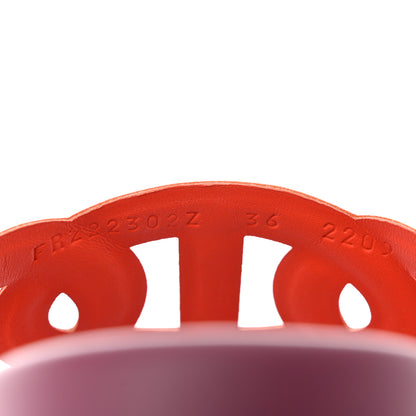 Hermes Suede Goatskin Extra Sandals 36.5 Rouge Jaipur Vinicunca 6 of 8