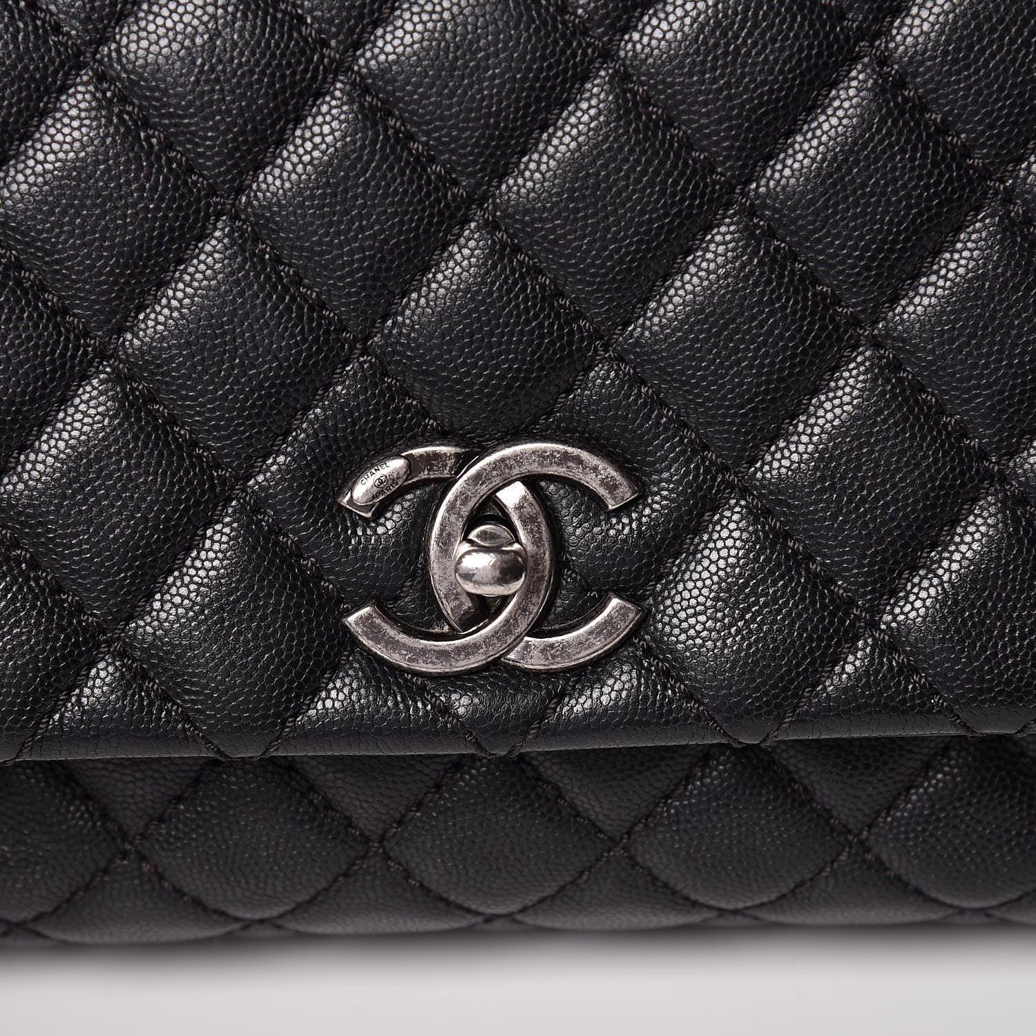 Chanel Caviar Quilted Small Coco Handle Flap Black 10 of 10