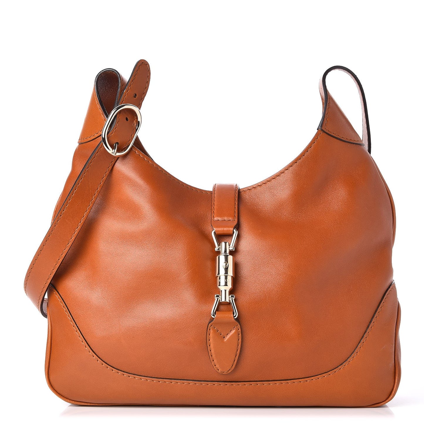Calfskin New Medium Jackie Shoulder Bag Tan