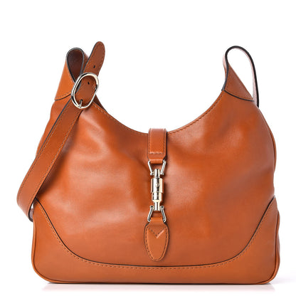 Gucci Calfskin New Medium Jackie Shoulder Bag Tan 1 of 7