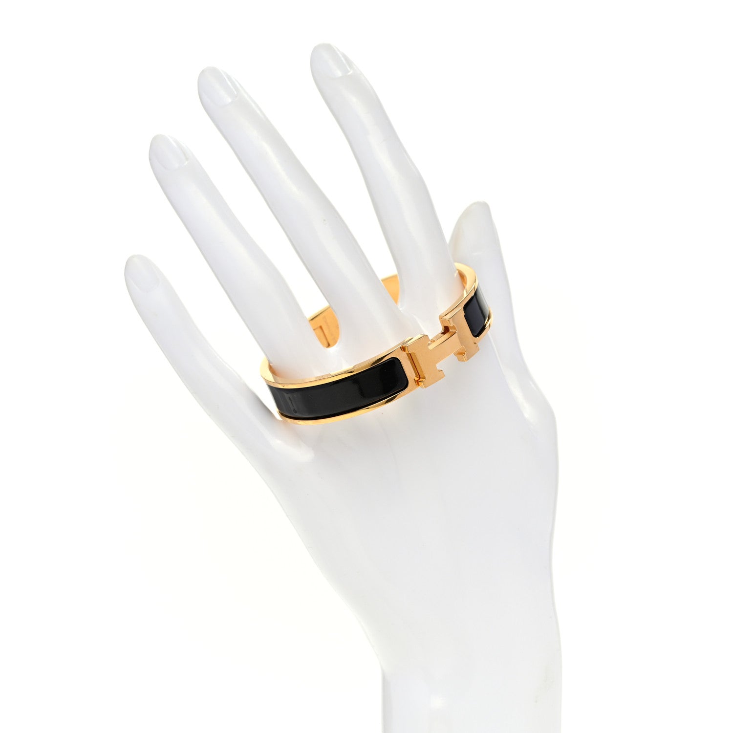 Hermes Enamel Narrow Clic Clac H Bracelet PM Black 2 of 5