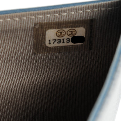 Chanel Caviar CC French Wallet Light Blue 10 of 10