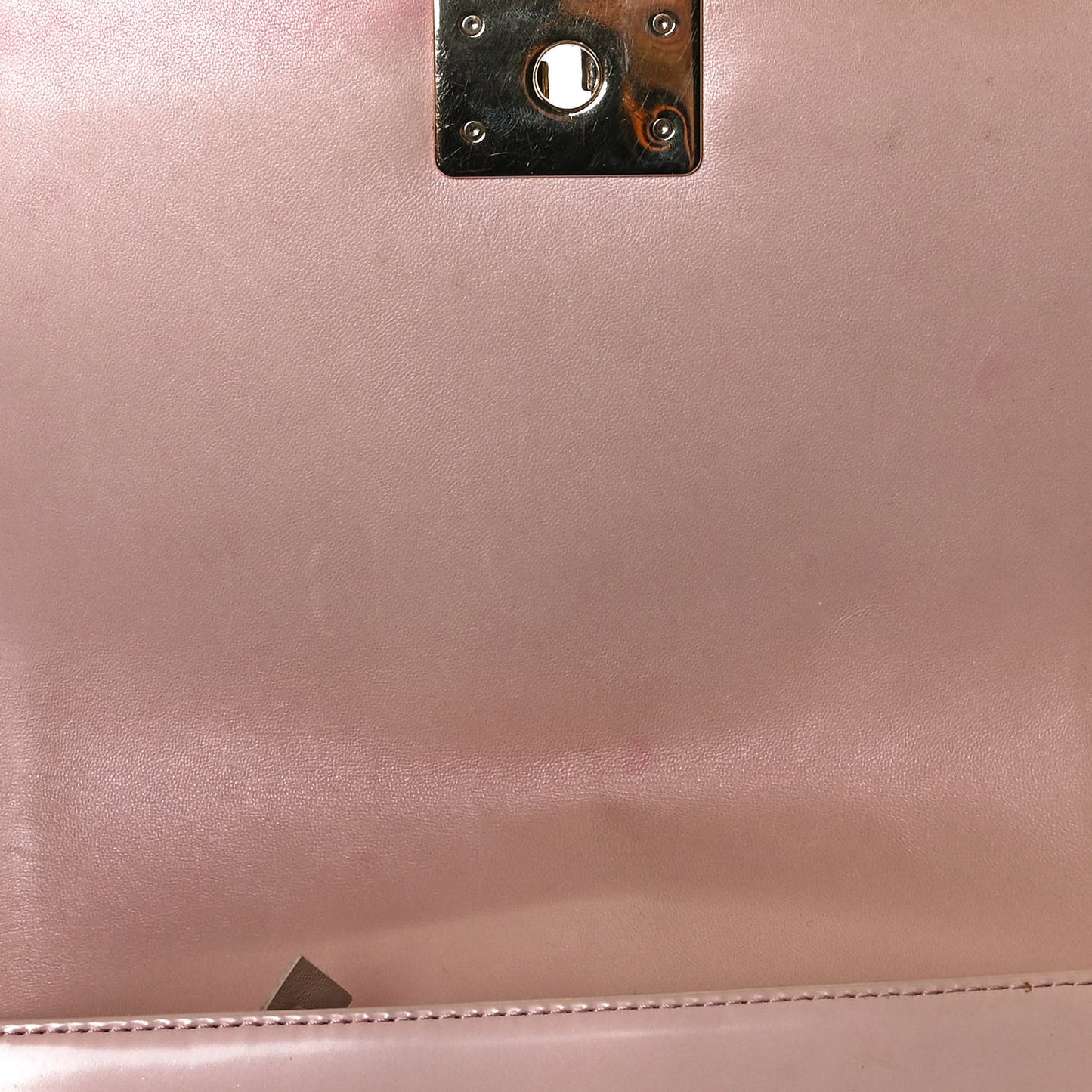 Patent Calfskin Quilted Medium Boy Flap Light Pink