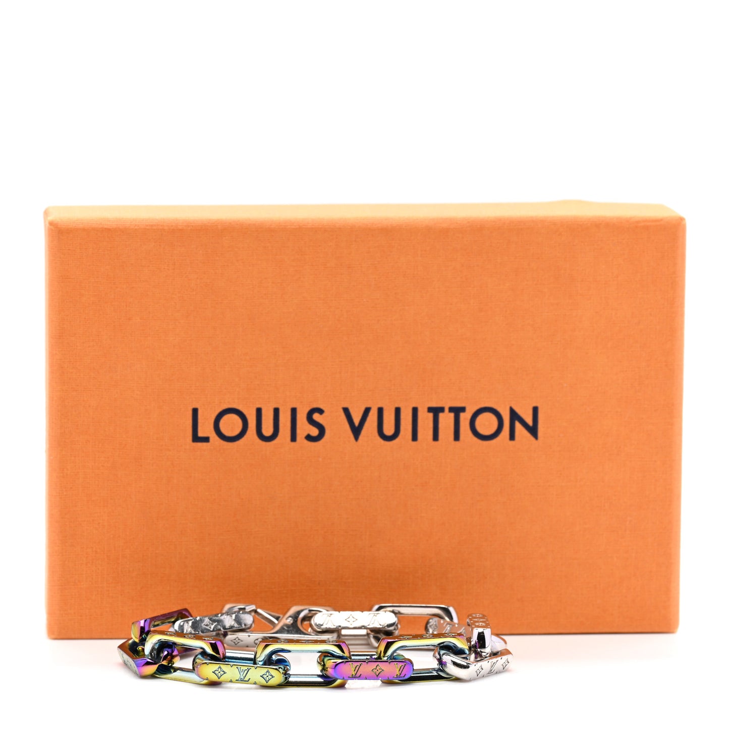 Metal Signature Chain Bracelet Rainbow