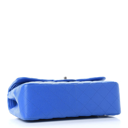 Chanel Caviar Quilted Jumbo Double Flap Blue 4 of 10