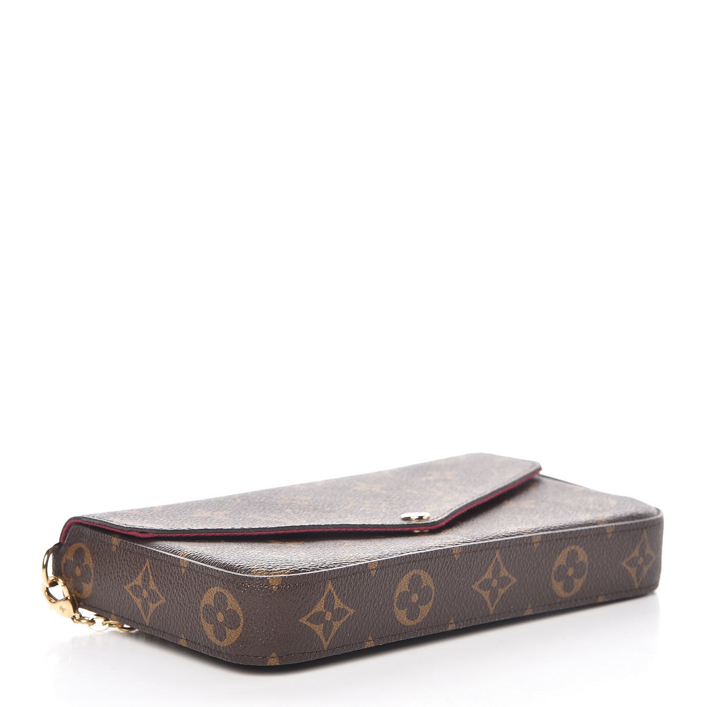 Monogram Pochette Felicie Chain Wallet Fuchsia
