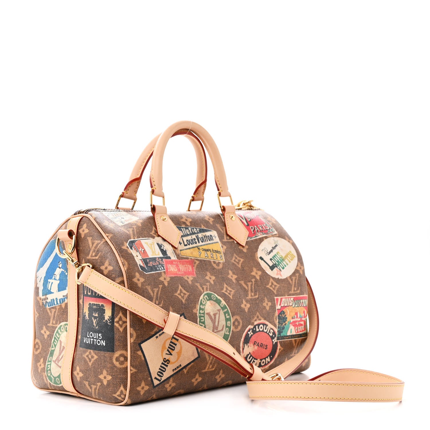 Louis Vuitton Monogram Hotel Labels Speedy Bandouliere 30 3 of 10