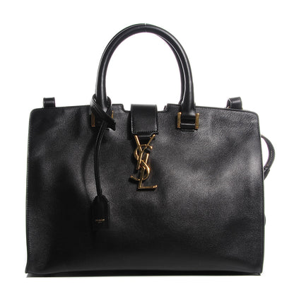 Saint Laurent Calfskin Small Monogram Cabas Black 1 of 9