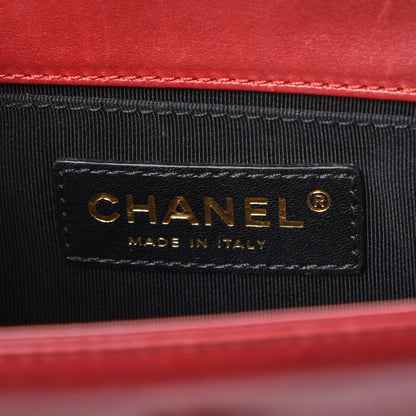 Chanel Glazed Calfskin Small Boy Flap Red 6 of 12