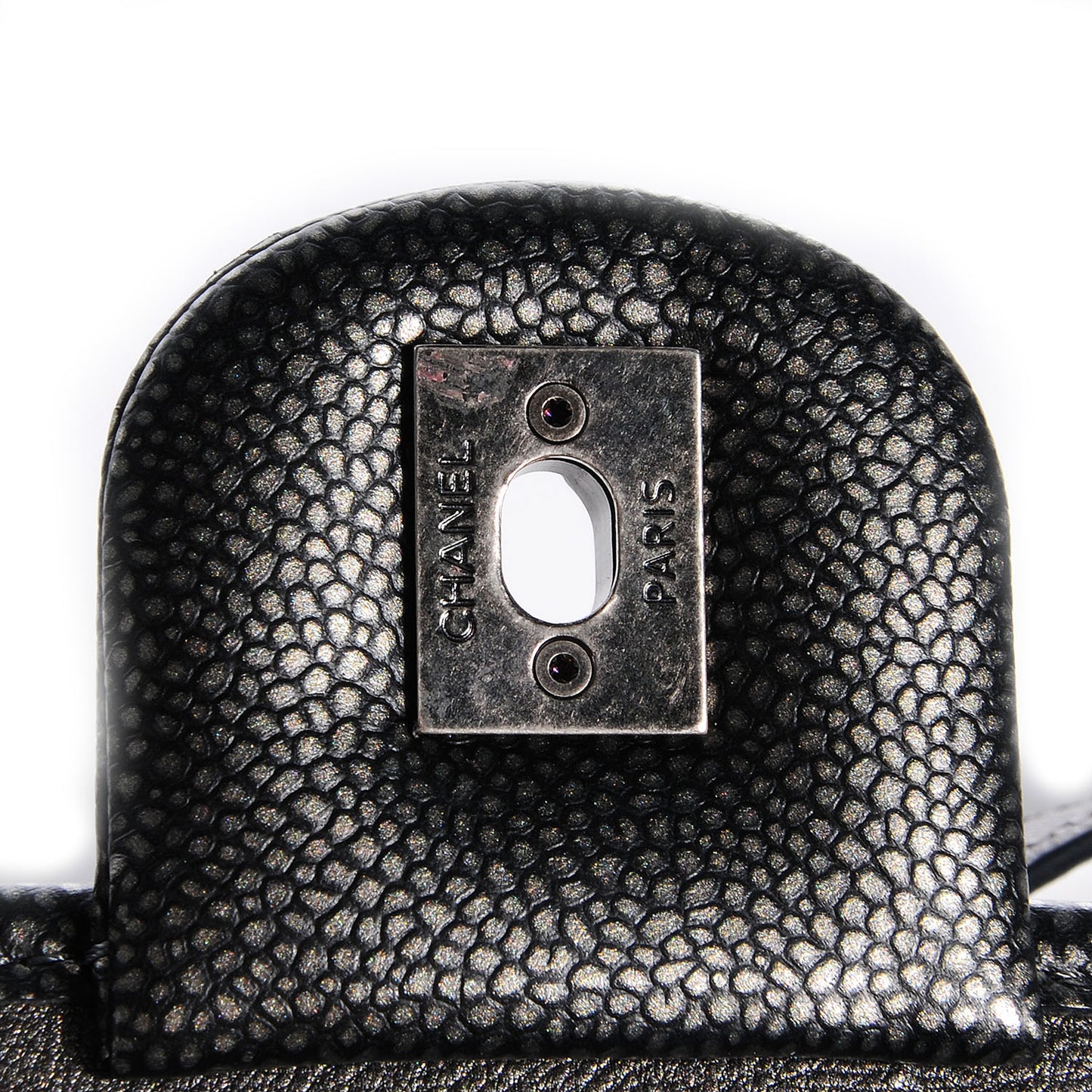 Iridescent Calfskin Back To School Mini Crossbody Flap Anthracite
