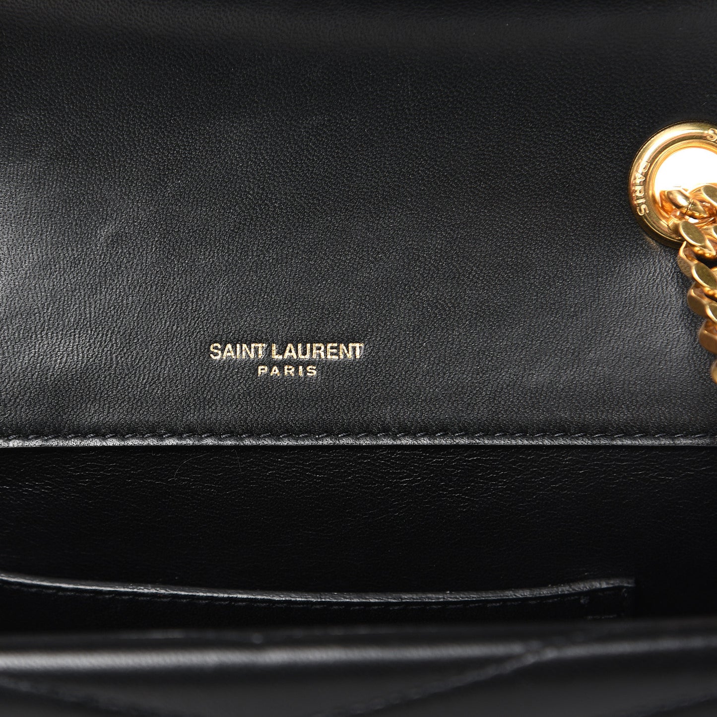 Lambskin Matelasse Chevron Monogram Small Sulpice Bag Black